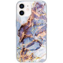Sijajen marmorni ovitek za iPhone 11 - modro