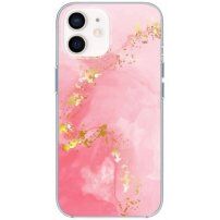 Sijajen marmorni ovitek za iPhone 11 - roza