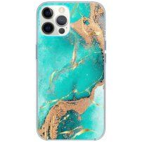 Sijajen marmorni ovitek za iPhone 11 Pro Max - turkizna
