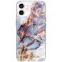 Sijajen marmorni ovitek za iPhone 12 / 12 Pro - modro