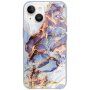 Sijajen marmorni ovitek za iPhone 14 - modro