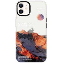Sijajen prozorni ovitek z motivom za iPhone 12 / 12 Pro - gore