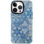 Sijajen ovitek z motivom za iPhone 13 Pro - modre mandale