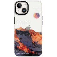 Sijajen prozorni ovitek z motivom za iPhone 14 - gore