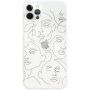 Mat prozoren ovitek z abstraktnim motivom za iPhone 12 Pro Max - jasno