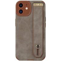 Usnjeni ovitek z zanko za roko za iPhone 11 - rjava
