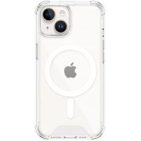 Prozoren ovitek z barvnim okvirjem in MagSafe za iPhone 14 Plus - jasno