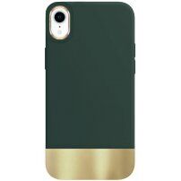 Zaščitni ovitek s kovino prevlečenim dnom za iPhone XR - zelena
