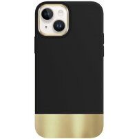 Zaščitni ovitek s kovino prevlečenim dnom za iPhone 14 Plus - črna