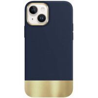 Zaščitni ovitek s kovino prevlečenim dnom za iPhone 14 Plus - modro
