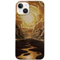 Sijajen ovitek s poslikanim vzorcem za iPhone 14 Plus - nebo