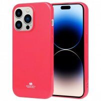 Goospery sijoč ovitek iz mehke plastike za iPhone 14 Pro Max - neonsko rožnata