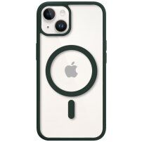 Zaščitni prozorni ovitek z MagSafe za iPhone 14 Plus - zelena