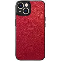 Bleščeč ovitek iz PU usnja za iPhone 14 Plus - rdeče