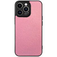 Bleščeč ovitek iz PU usnja za iPhone 14 Pro - roza