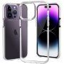 Prozorni ovitek z barvnim okvirjem iz mehke plastike za iPhone 14 Pro - bela