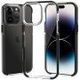 Prozorni ovitek z barvnim okvirjem iz mehke plastike za iPhone 14 Pro - črna
