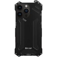R-Just super trpežni kovinski "Armor" etui za iPhone 14 Pro - črna