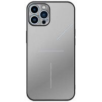 R-Just aluminijast ovitek z zaščito leč fotoaparata za iPhone 12 Pro Max - srebro