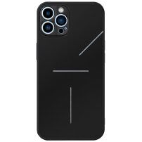 R-Just aluminijast ovitek z zaščito leč fotoaparata za iPhone 12 Pro Max - črna