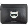Karl Lagerfeld Choupette Head Embossed ovitek za MacBook do 16" - črna