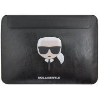 Karl Lagerfeld Head Embossed ovitek za MacBook do 16" - črna
