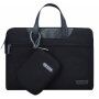 Cartinoe elegantna torba z majhno denarnico za MacBook do 16" - črna