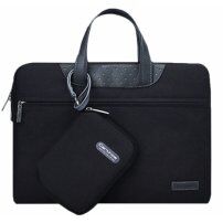 Cartinoe elegantna torba z majhno denarnico za MacBook do 16" - črna