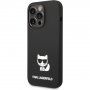 Karl Lagerfeld Choupette silikonski ovitek za iPhone 14 Pro - črna