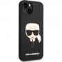 Karl Lagerfeld Karl Head silikonski ovitek za iPhone 14 Plus - črna