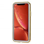 Tanek pokrov z okvirjem za iPhone XR - zlato
