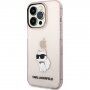 Karl Lagerfeld IML Choupette NFT prozoren ovitek za iPhone 14 Pro Max - roza