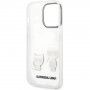Karl Lagerfeld Ikonik Karl and Choupette ovitek za iPhone 14 Pro Max - jasno
