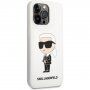 Karl Lagerfeld Ikonik NFT silikonski ovitek za iPhone 13 Pro Max - bela