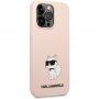 Karl Lagerfeld Choupette NFT silikonski ovitek za iPhone 13 Pro Max - roza