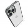 Spigen Optik Crystal prozoren ovitek s kovino prevlečenim robom za iPhone 14 Pro - srebro