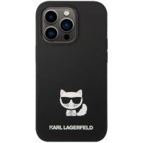 Karl Lagerfeld Choupette silikonski ovitek za iPhone 14 Pro - črna