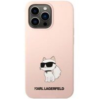 Karl Lagerfeld Choupette NFT silikonski ovitek za iPhone 13 Pro Max - roza