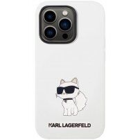 Karl Lagerfeld Choupette NFT silikonski ovitek za iPhone 14 Pro Max - bela