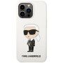 Karl Lagerfeld Ikonik NFT silikonski ovitek za iPhone 13 Pro Max - bela