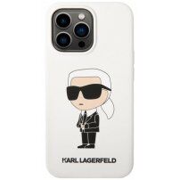 Karl Lagerfeld Ikonik NFT silikonski ovitek za iPhone 13 Pro Max - bela