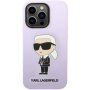 Karl Lagerfeld Ikonik NFT silikonski ovitek za iPhone 14 Pro Max - vijolična