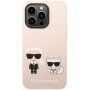 Karl Lagerfeld Karl and Choupette silikonski etui z MagSafe za iPhone 14 Pro Max - roza