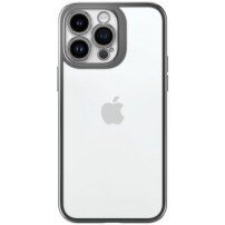Spigen Optik Crystal prozoren ovitek s kovino prevlečenim robom za iPhone 14 Pro Max - srebro
