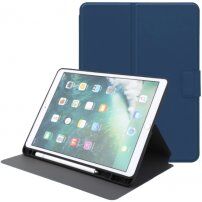 Etui iz PU usnja s stojalom in prostorom za Apple Pencil za iPad 10,2" (2019-2021) / Air 3 (2019) / Pro 10,5" - temno modra