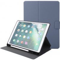 Etui iz PU usnja s stojalom in prostorom za Apple Pencil za iPad 10,2" (2019-2021) / Air 3 (2019) / Pro 10,5" - modrosiva