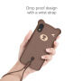 BASEUS ovitek 3D medved za iPhone XR - rjava
