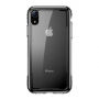 BASEUS Armor prozorna prevleka z okvirjem za iPhone XR - črna