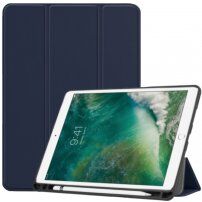 Etui iz PU usnja s prostorom za Apple Pencil in funkcija spanja za iPad Air 3 (2019) / Pro 10,5" - temno modra