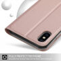 Flip kovček s stojalom za iPhone XS Max - roza-zlato